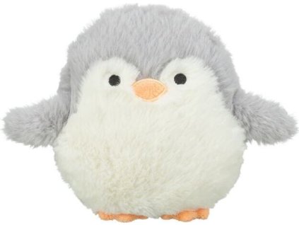 Vánoční tučňáček, bez zvuku, 16 cm, plyš, bílá/šedá