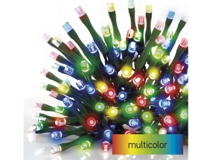 LED vánoční řetěz, 4 m, venkovní i vnitřní, multicolor, programy, časovač