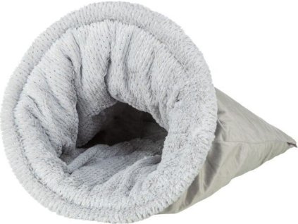 Vánoční sametový vak LIVIA Soft, ø 40 × 60 cm, šedá