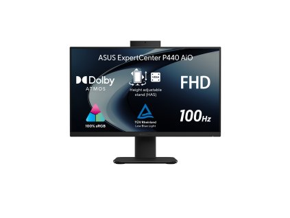 ASUS ExpertCenter P4 AiO / i3-1315U/ 8GB/ 512 GB SSD/ Intel® Graphics/ 23,8"FHD,matný/ W11H/ kbd+myš/ černý