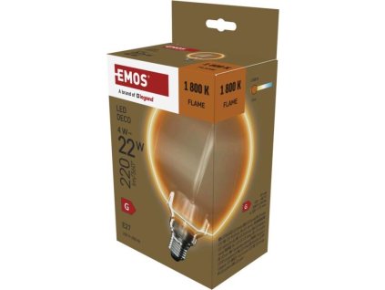 LED žárovka DECO G130OA / E27 / 4 W (22 W) / 220 lm / flame