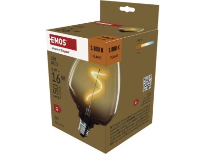 LED žárovka DECO S123 / E27 / 4 W (16 W) / 150 lm / flame