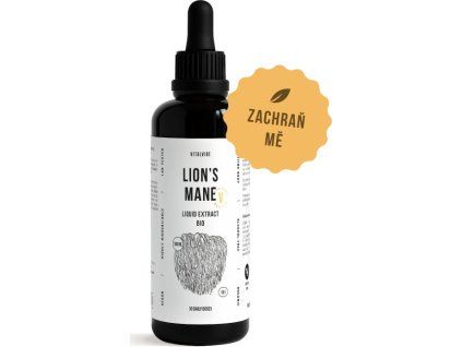 Vitalvibe Lion's Mane Liquid Extract BIO, ZACHRAŇ MĚ