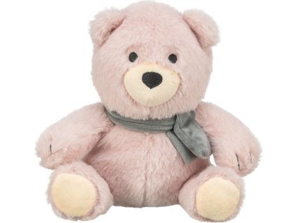 Vánoční medvídek Teddy, bez zvuku, 19 cm, růžová