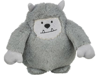 Vánoční Yeti, 20 cm, se zvukem, plyš, šedá