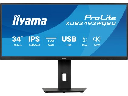 iiyama ProLite/XUB3493WQSU-B6/34"/IPS/wQHD/120Hz/1ms/Černá/3R