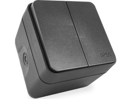 EMOS Cyklone přepínač dvojitý střídavý č. 6+6, IP55