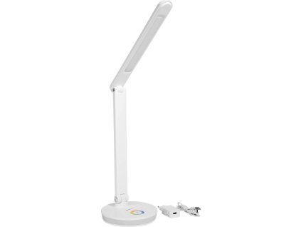 Platinet PDL400RGBW stolní LED lampa 12W stmívatelná, dotykové ovládání, USB port, bílá