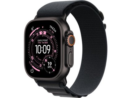 Apple Watch Ultra 3 49mm Černý titan s černým alpským tahem - L