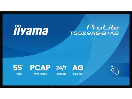55" iiyama T5529AS-B1AG: IPS, 4K UHD,Android,24/7