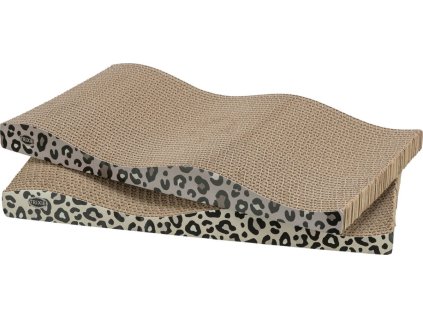 Škrabací karton LEO, vlnovka s catnipem, 44 x 6 x 25 cm, 2 ks, leopardí