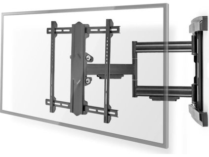 NEDIS nástěnný TV držák/ 37 - 80"/ nosnost 50 kg/ náklon 15°/ otočný 0 - 180°/ Full Motion/ ocel/ černý
