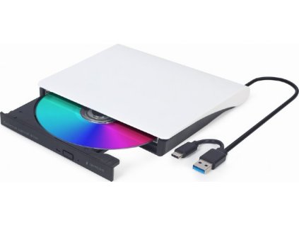 GEMBIRD externí USB DVD mechanika, černobílá