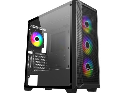 FSP CMT591A/Midi Tower/Transpar./Černá