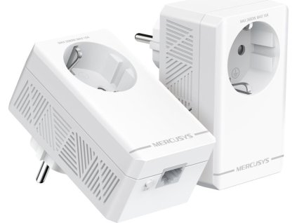 Mercusys MP500P KIT AV1000 Gigabit Powerline Starter KIT, 1x GLAN, průchozí zásuvka, 2ks v balení