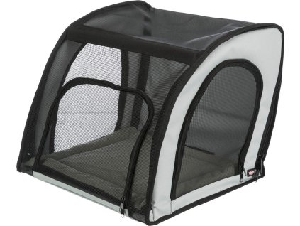 Autosedačka uzavíratelná, skládací, 4 strany celosíťové, 44 x 37 x 40 cm, šedo/černá