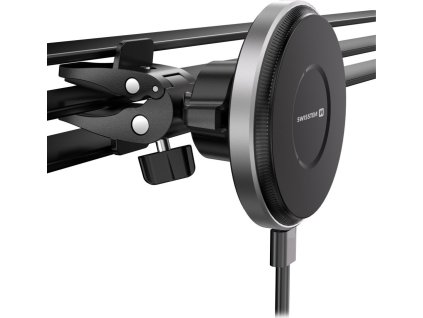 Swissten magnetický držák do ventilace auta airhold s bezdrátovým nabíjením 15w / 7,5w (kompatibilní s magsafe)