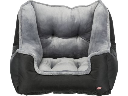 Autosedačka/cestovní pelech pro psy, 50 x 40 x 50 cm, černá/šedá