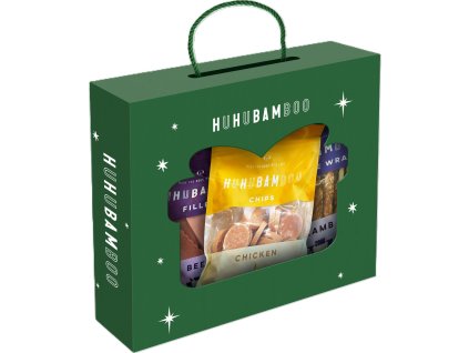 Huhubamboo vánoční box s pamlsky 4x250g