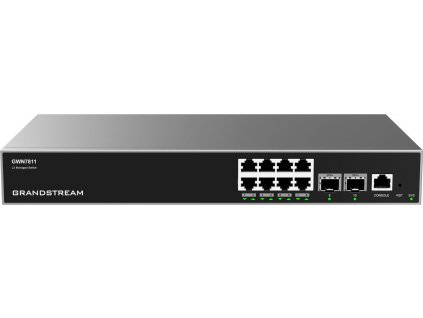 Grandstream GWN7811 L3 Managed Network Switch 8 portů / 2 SFP+, VLAN, DHCP, Stacking