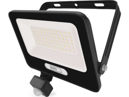 LED reflektor GLARO s pohybovým čidlem, 50 W, černý, IP54, 5000 lm, neutrální bílá