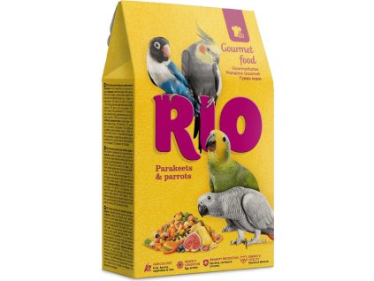 RIO gurmánské krmivo pro střední papoušky 250g