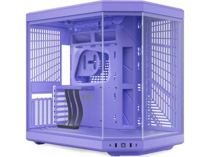 HYTE skříň Y70 Taro Milk / levé a přední sklo / Riser PCIe 4.0 / bez zdroje / 1x USB-C / 2x USB-A