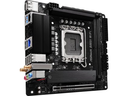 ASRock B860I WiFi /  Intel B860 / LGA1851 / 2x DDR5 / 2x M.2 / HDMI / DP / USB-C / WiFi / Mini-ITX