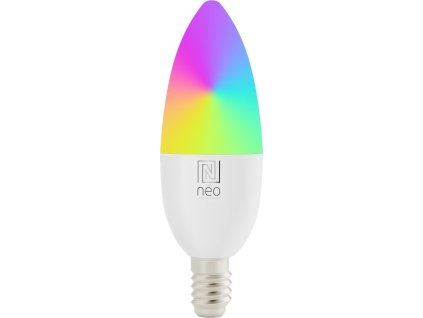 IMMAX NEO SMART žárovka LED E14, C37, 4,8W RGB+CCT, stmívatelná, Zigbee, TUYA