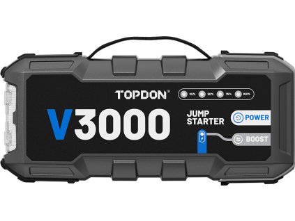 TOPDON Car Jump Starter V3000/3000A/12V vozidla/24000mAh/9l benzín/7l diesel/LED světlo |