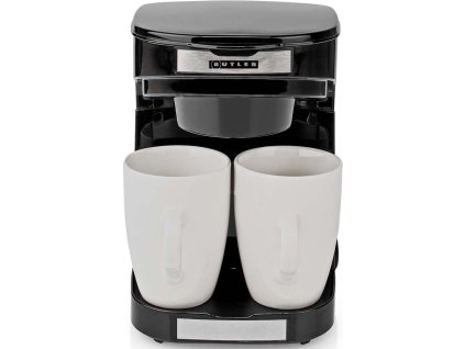 NEDIS Butler kávovar/ na dva šálky/ kapacita 0,25 l/ automatické vypnutí/ černý