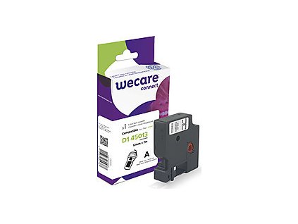 WECARE ARMOR páska kompatibilní s DYMO S0720530,White/Transparent, 12mm*7m