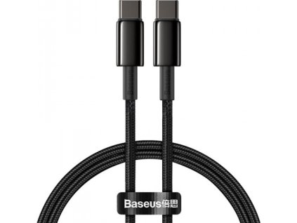 Baseus Type-C - Type-C cable Tungsten Gold Fast charging and data 100W (20V/5A) 1m Black (CATWJ-01)