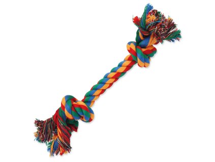 Hračka Dog Fantasy uzel bavlněný barevný 2 knoty 25cm