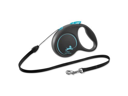 Vodítko Flexi Black Design lanko S modré 5m