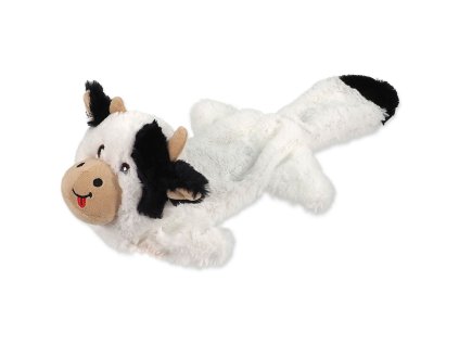 Hračka Dog Fantasy Recycled Toy kráva pískací s kapsičkou na pamlsky 50cm