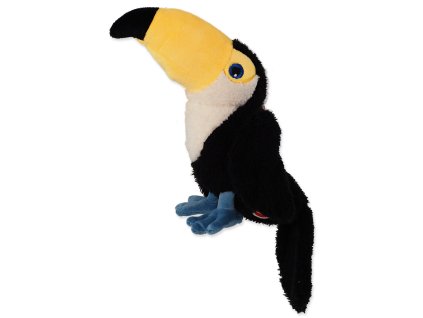 Hračka Dog Fantasy Recycled Toy tukan pískací se šustícím ocasem 23cm