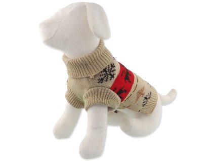 Svetr Dog Fantasy Winter Tale Vánoční pletený se soby, S 30cm