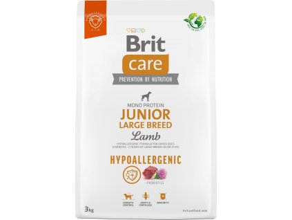 Brit Care Dog Hypoallergenic Junior Large Breed - lamb and rice, 3kg