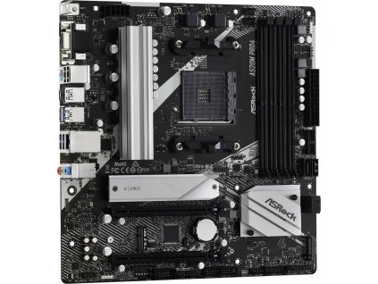ASRock A520M PRO4 / AMD A520 / AM4 / 4x DDR4 DIMM / M.2 / VGA / HDMI / DP / USB-C / mATX
