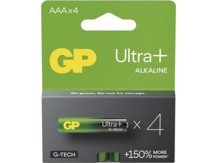Alkalická baterie GP Ultra Plus AAA (LR03), 4 ks