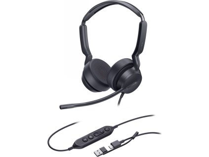 Yealink UH42 Dual Teams USB-C/A, drátová náhlavní