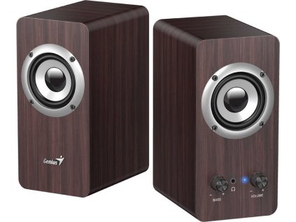 GENIUS repro SP-HF400 Dark Brown/ 2.0/ 10W/ dřevěné/ barva tmavé dřevo