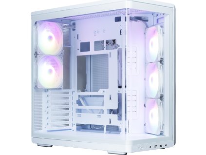 Zalman skříň P60 / ATX / 5x120mm ARGB fan / 2xUSB 3.0 / USB-C / panoramatická / bílá