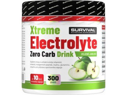 Survival Xtreme Electrolyte Zero Carb Drink (Varianta zelené jablko, 300 g)