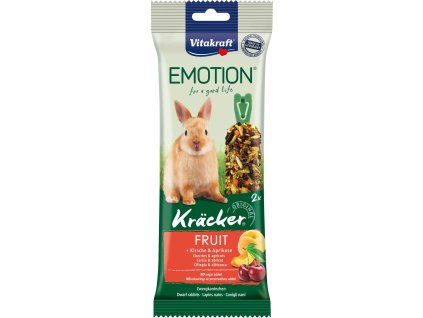 Tyčinky Vitakraft Emotion Kracker králík, s ovocem 2ks