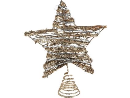 hvězda špice ratan zlatá vánoční 20x25,5cm R3852 8885936