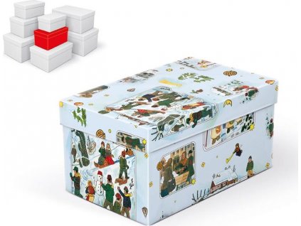 krabice dárková vánoční B-V005-CL 20x12x10cm 5370764