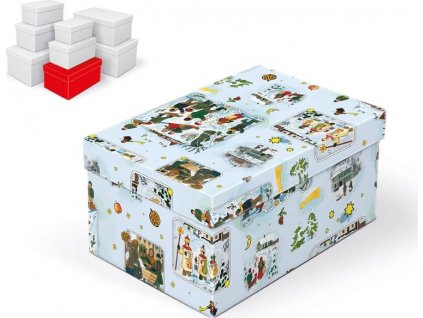 krabice dárková vánoční B-V005-EL 24x16x12cm 5370766