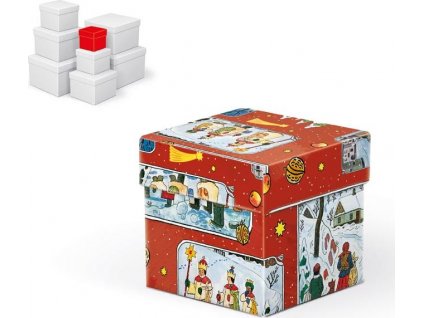krabice dárková vánoční C-V005-AL 8x8x8cm 5370770